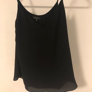 Aritzia Babaton Everly Blouse Silk Cami Black XS